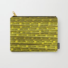 AWESOME, use caution / 3D render of awesome warning tape Carry-All Pouch | Ribbon, Investigation, Crime, Criminal, Violence, Evidence, Forensic, Law, Victim, Graphicdesign 
