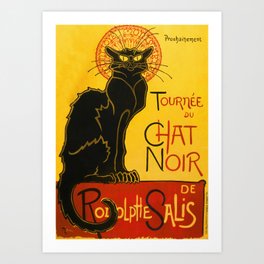 Le Chat Noir The Black Cat Art Nouveau Vintage Art Print