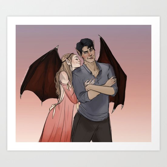 High Lord and Lady of the Night Court Art Print by jessdoodles | Society6