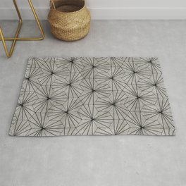 Hexagonal Pattern - Grey Concrete Area & Throw Rug
