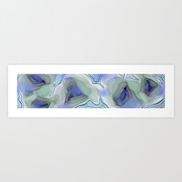 Abstract pebbles - teal and blue Art Print