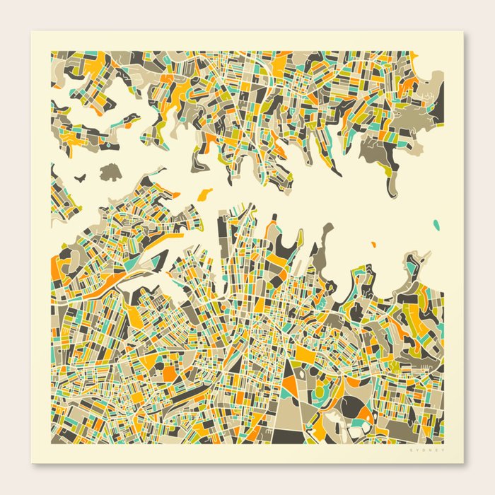 SYDNEY Map Canvas Print by Jazzberry Blue Society6