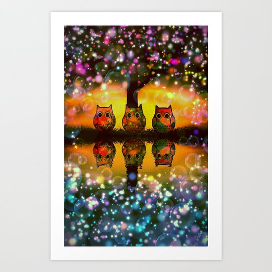 gorgeous owl-267 Art Print