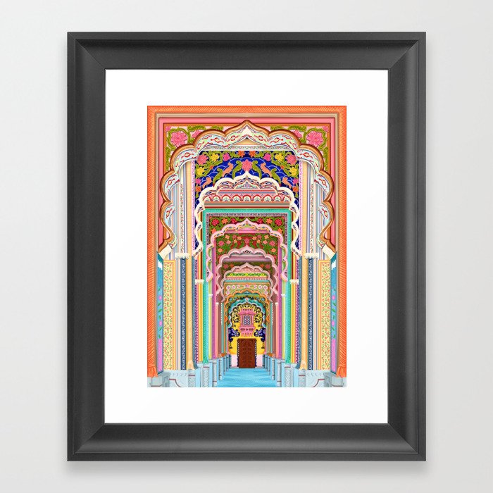 Patrika Gate Jaipur India Rainbow Framed Art Print