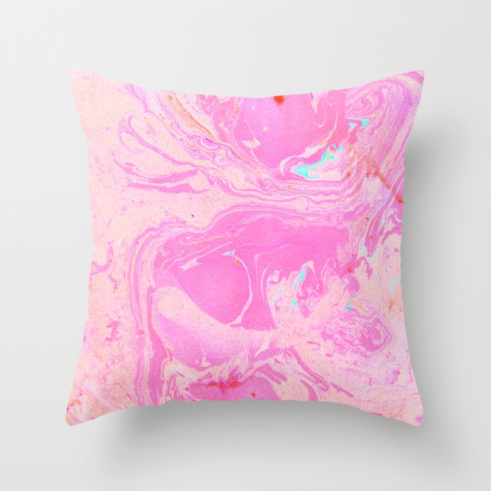 cosmic pink skies Throw Pillow