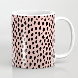 Pink and Black Dalmatian Spots (black/pink) Coffee Mug