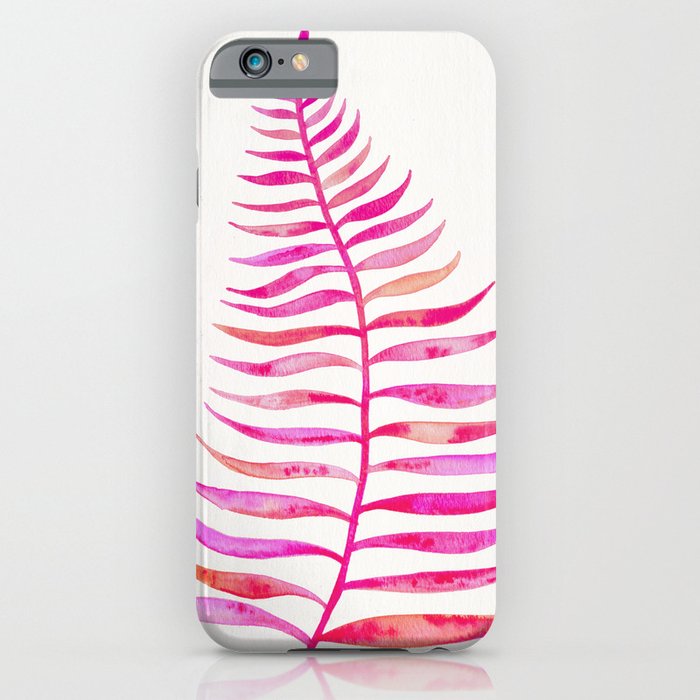 Pink Palm Leaf iPhone Case
