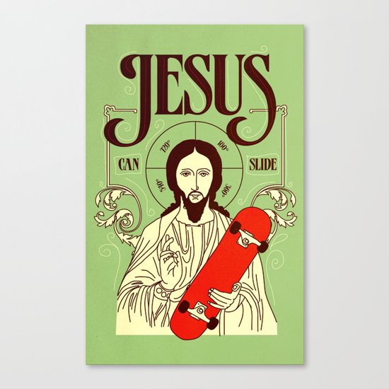Jesus can slide Canvas Print