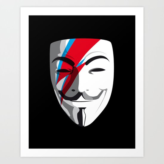Who wants to be Anonymous? Let's be Fabulous! Viggy Starfawkes. Art Print
