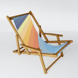 Classic Colorful Abstract Minimal Retro Style Stripe Rays Sling Chair