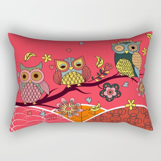 Happy Owls Rectangular Pillow