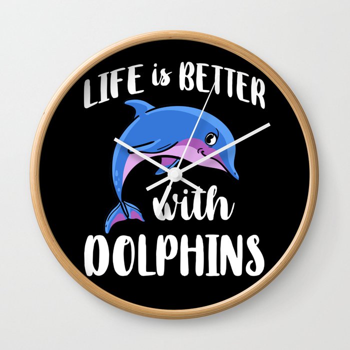 Dolphin Trainer Animal Lover Funny Cute Wall Clock