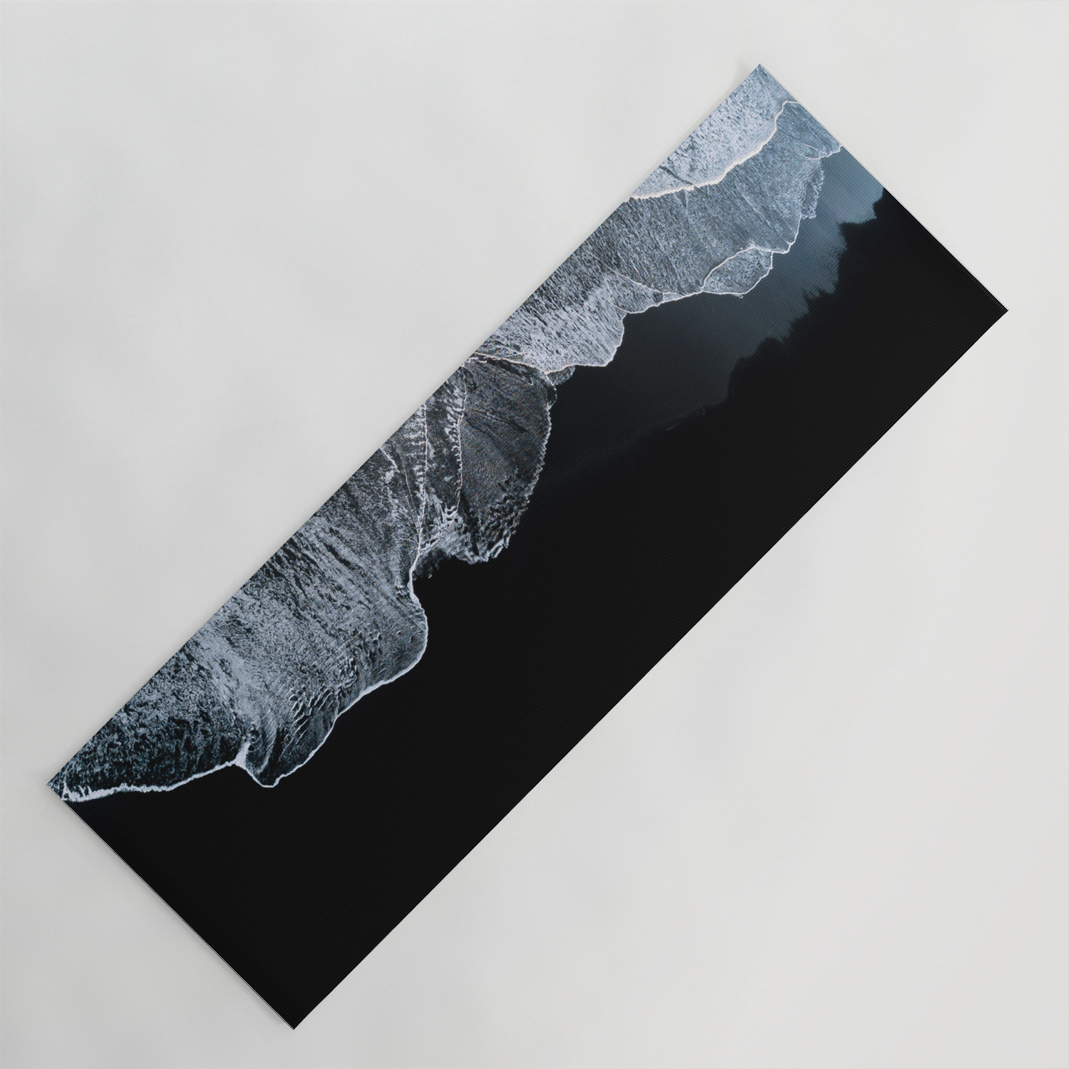Waves On A Black Sand Beach In Iceland Minimalist Landscape Photography Yoga Mat By Regnumsaturni Society6