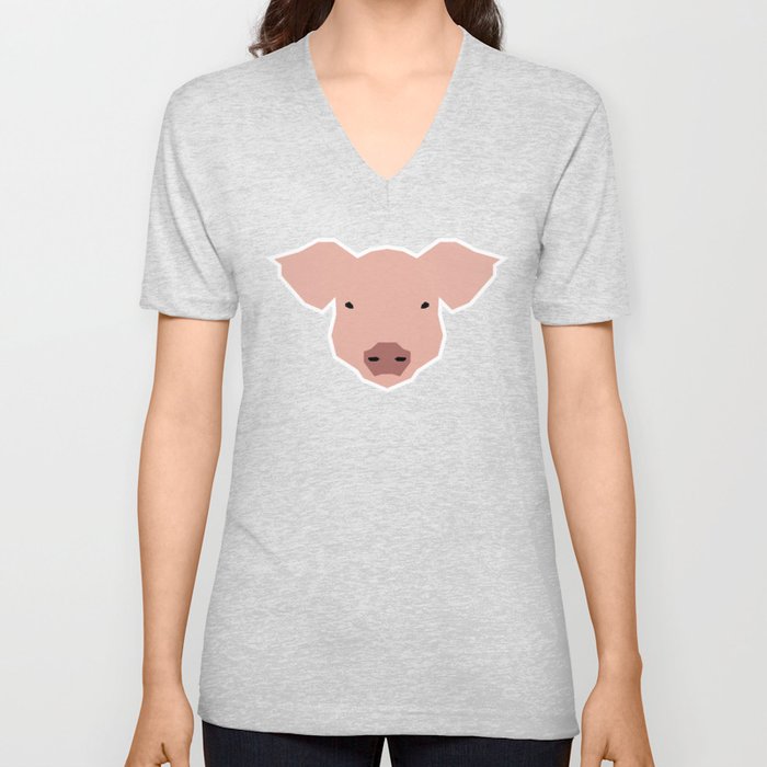 The Pretty Piggy V Neck T Shirt