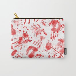 Halloween Bloody Hands Red Paint Splatter Carry-All Pouch