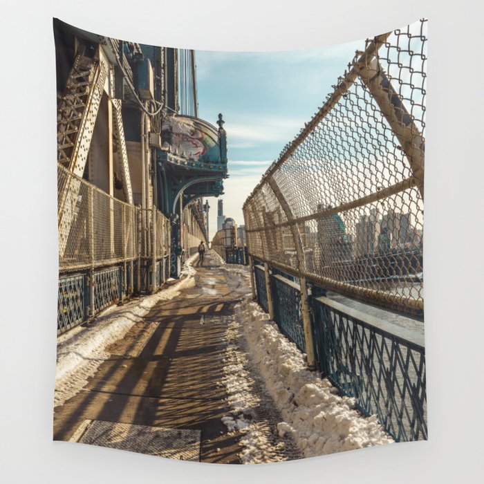 Manhattan Bridge | New York City Travel Photography Wall Tapestry
