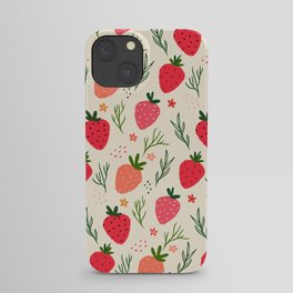 Spring Strawberry Garden iPhone Case
