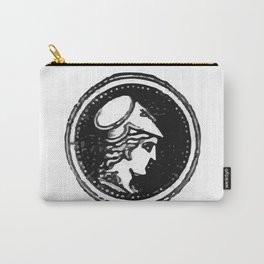 Athena Minerva Carry-All Pouch | Pallas, Digital, Painting, Black And White, Goddes, Pallasatenea, Minerva, Woman, Diosa, Vintage 