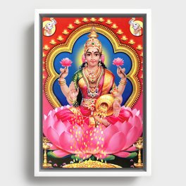 Goddess Lakshmi Hindu Painting Framed Canvas