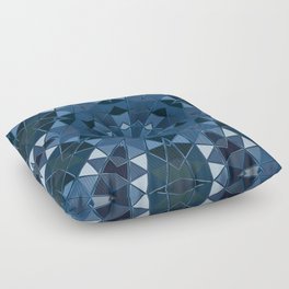 blue triangle Floor Pillow