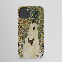 Gustav Klimt Garden Path With Chickens iPhone Case