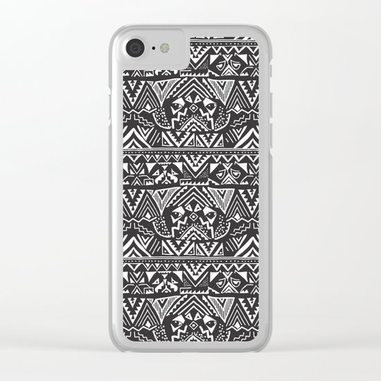 Pug Tribal Clear iPhone Case