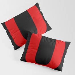 Letter U (Red & Black) Pillow Sham