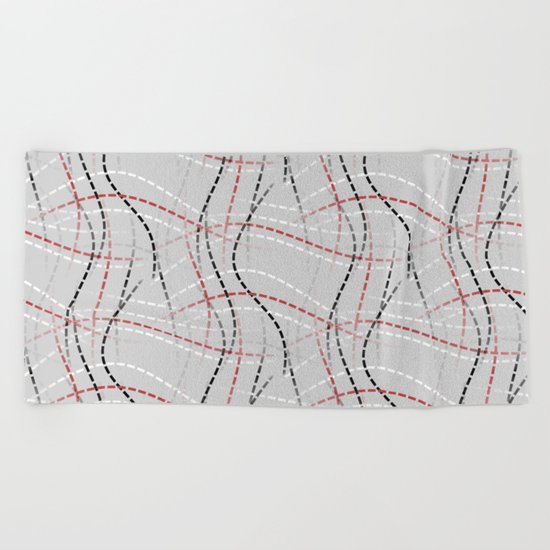 Stitches Abstract Beach Towel