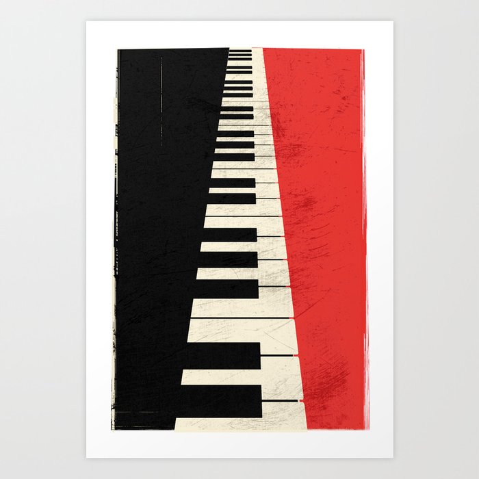 Piano keys Art Print