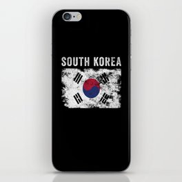 South Korea Flag Distressed iPhone Skin