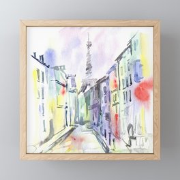 Paris street. Framed Mini Art Print