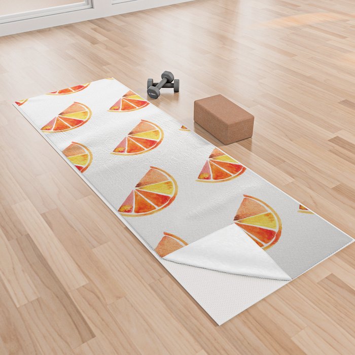 Orange slice Yoga Towel