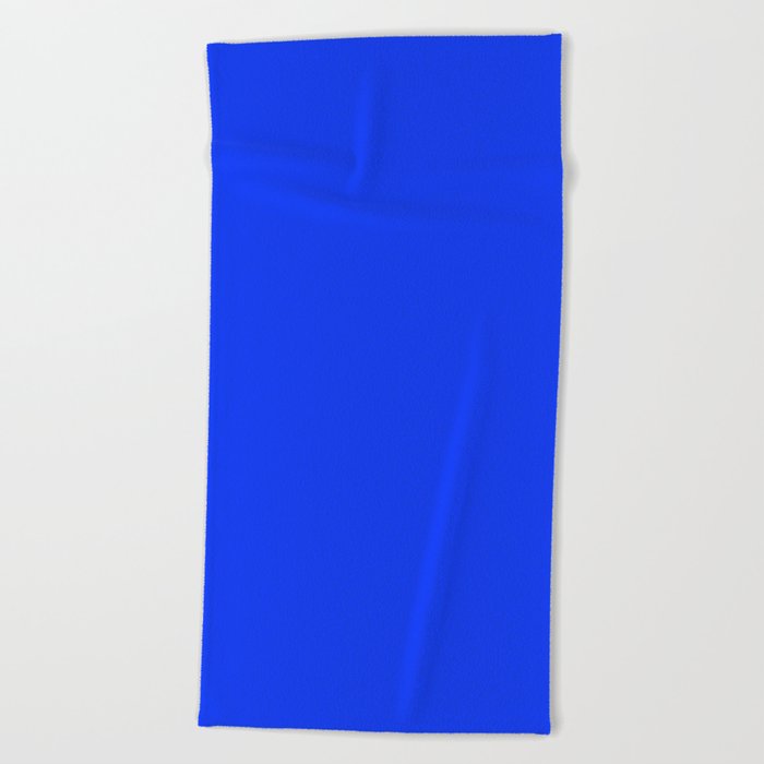 NOW GLOWING BLUE SOLID COLOR Beach Towel