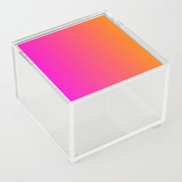 Trendy Pink and Orange Gradient Acrylic Box