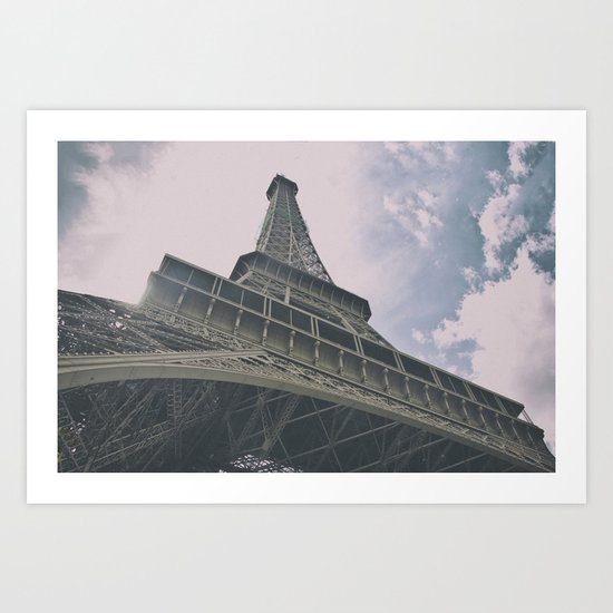 Eiffel Tower in Paris, France. Landmark in France Art Print