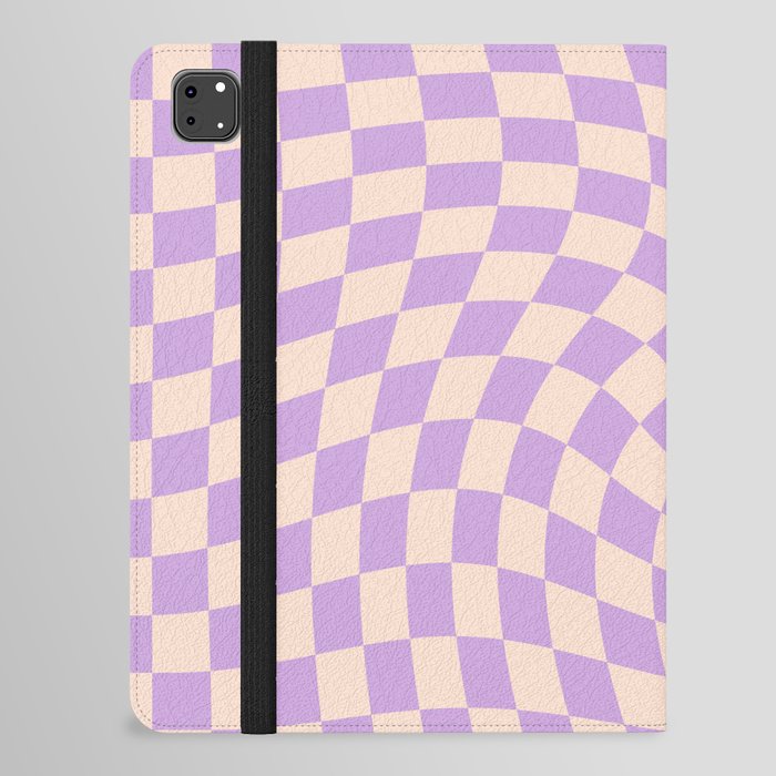 Check V - Lilac Twist — Checkerboard Print iPad Folio Case