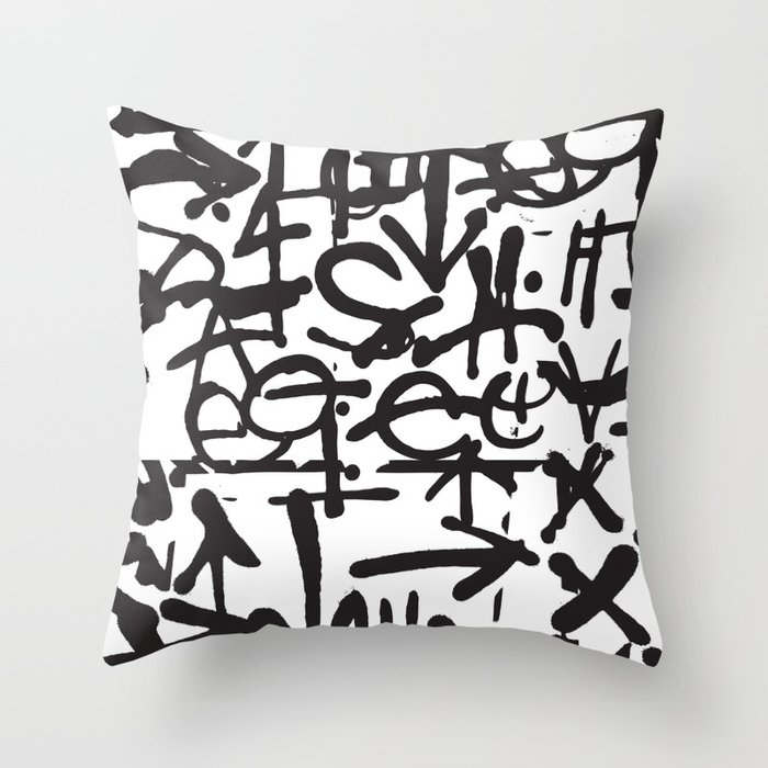 Graffiti Pattern Throw Pillow