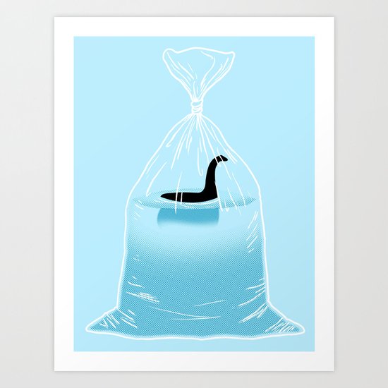 Loch Ness Golden Fish Art Print