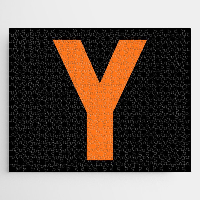 Letter Y (Orange & Black) Jigsaw Puzzle