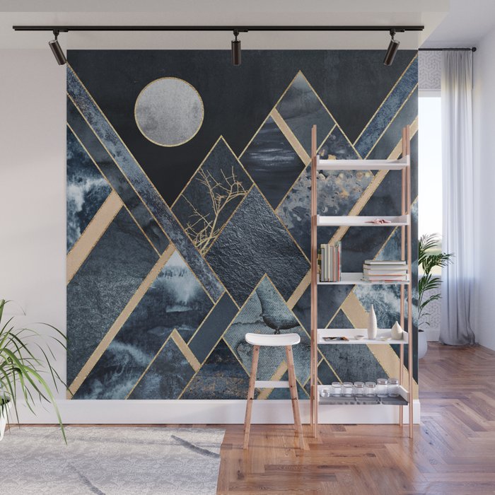 Stormy Mountains Wall Mural