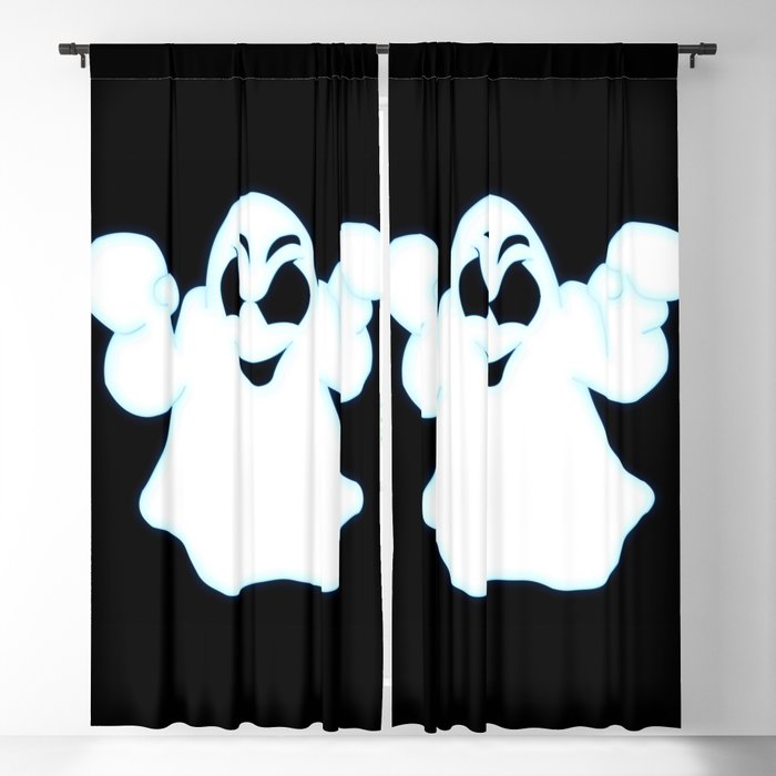 Glowing Halloween Ghost Blackout Curtain
