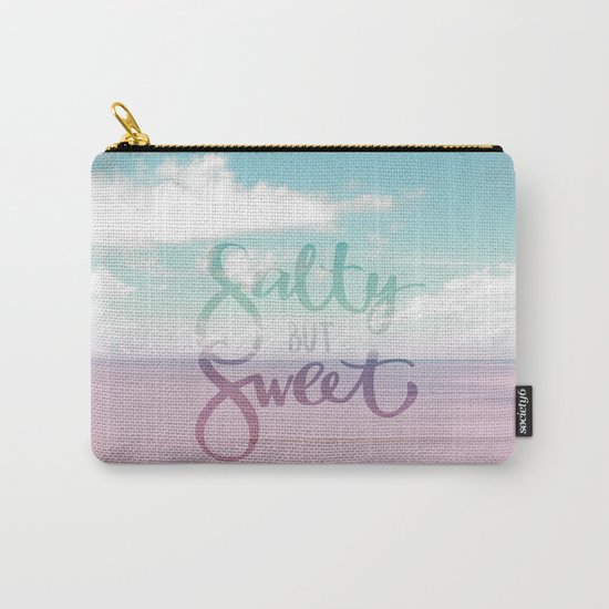Salty but Sweet- Pink Summer Beach Sea Ocean Nature on #Society6 Carry-All Pouch