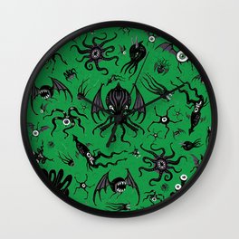Cosmic Horror Critters Wall Clock