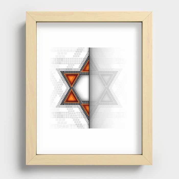 David's star. Recessed Framed Print