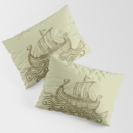 Viking ship Pillow Sham