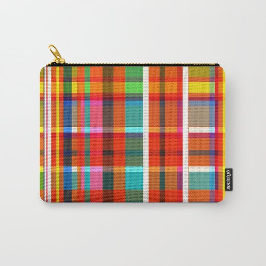 Madras Bright Check Carry-All Pouch