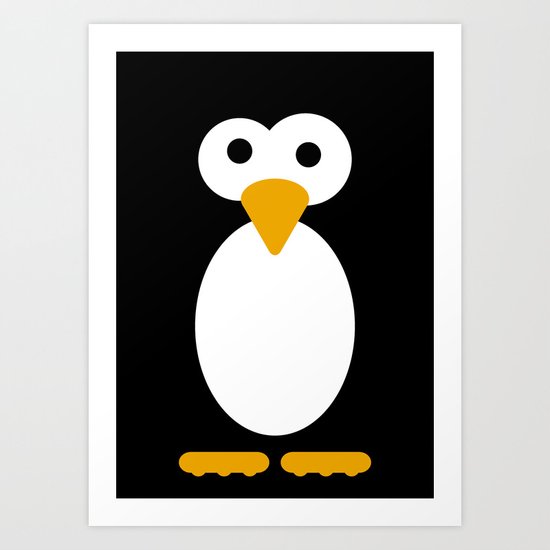 Minimal Penguin Art Print