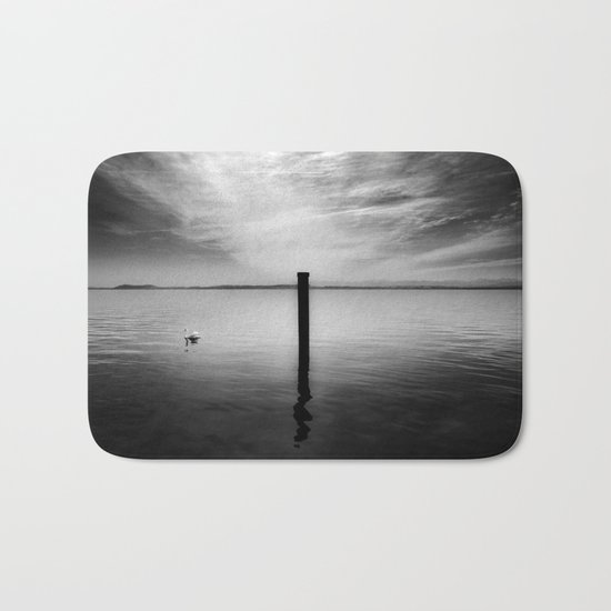 Lake and Swan. Landscape Photography. Bath Mat
