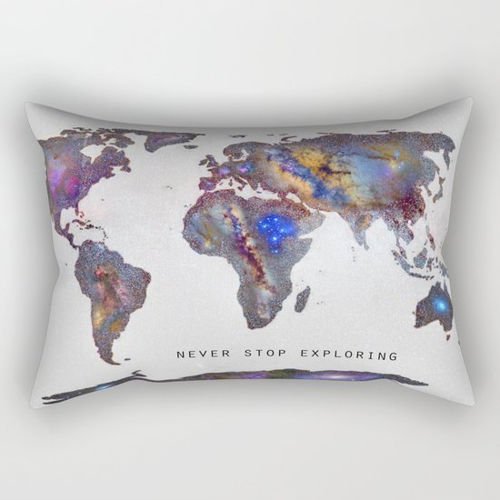 Star map. Never stop exploring... Rectangular Pillow