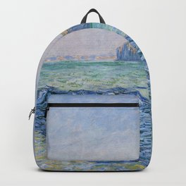 Shadows on the Sea at Pourville by Claude Monet Backpack